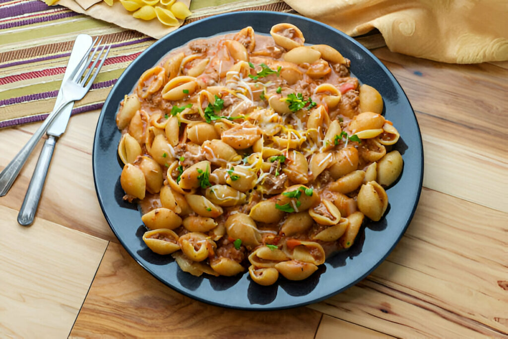 Creamy Beef and Shell Recipe