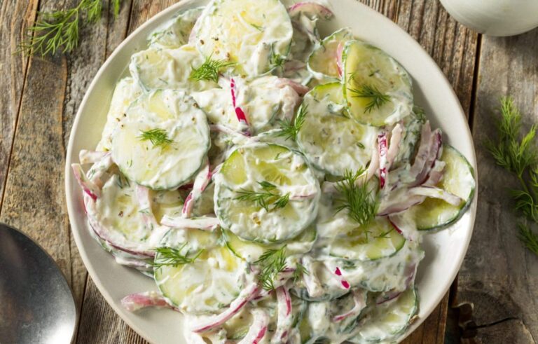 Creamy Cucumber Salad Recipe