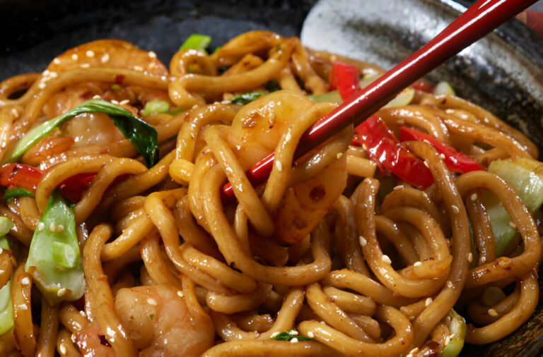 Shrimp with Udon Noodles Recipe