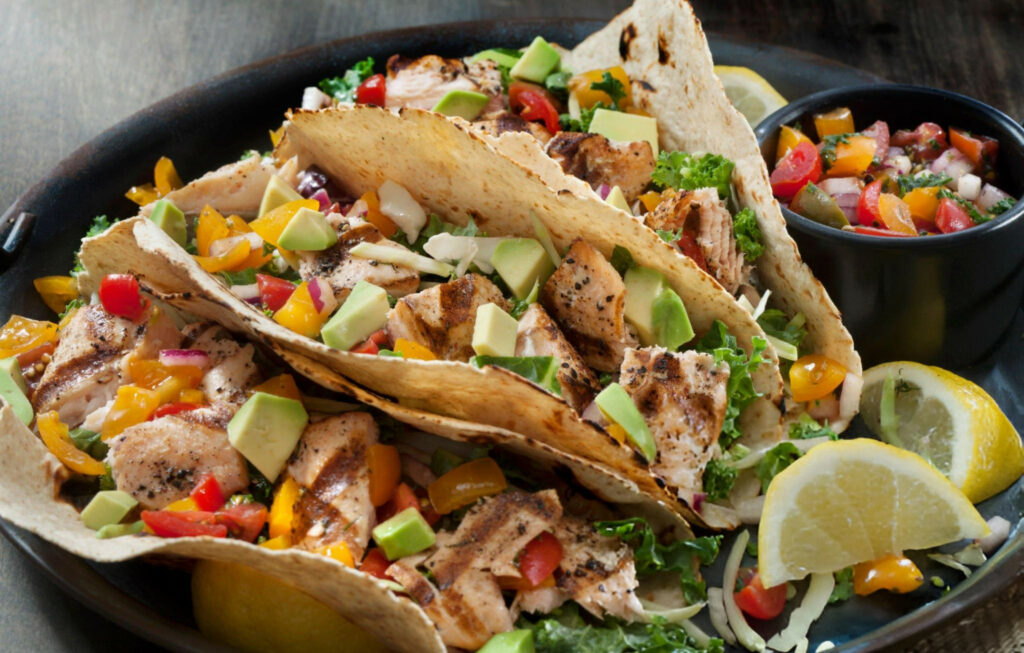 Chipotle Salmon Tacos with Mango Salsa Recipe