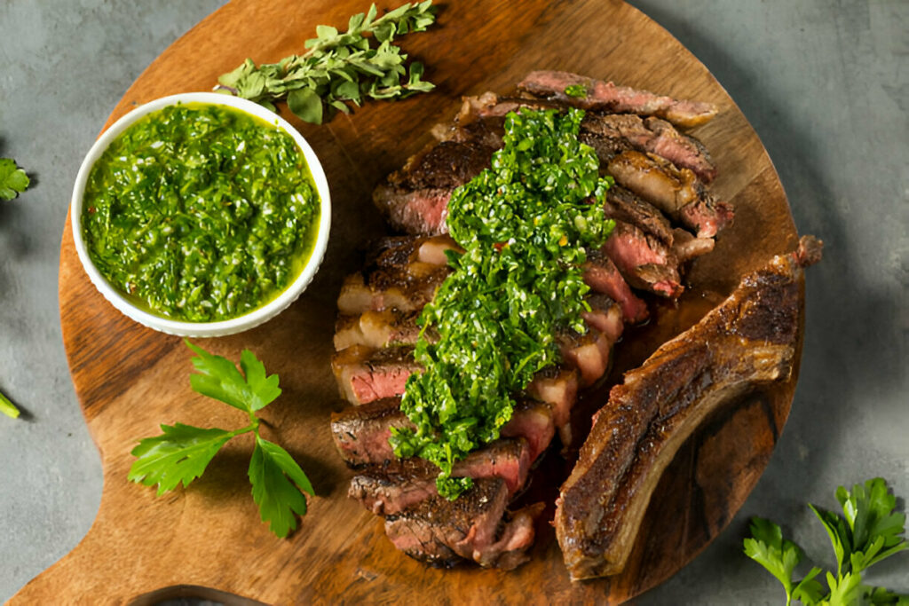 Rib Eye Steak with Chimichurri Sauce Recipe