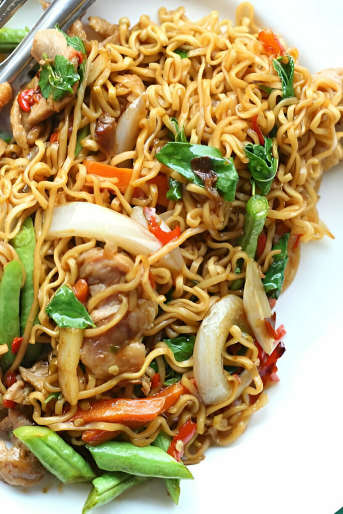 Chicken Stir fried Chow Mein spicy Recipe