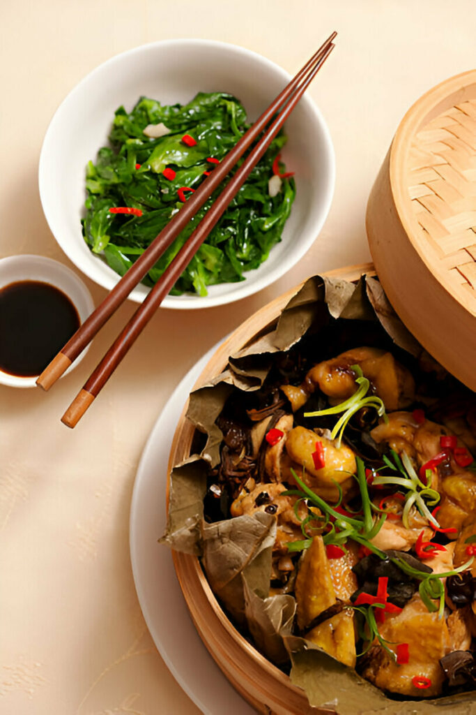 Lotus Leaf Steamed Chicken Recipe