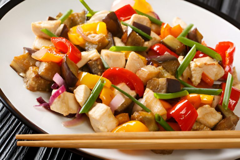 Fried Chicken with Tender Vegetables Recipe