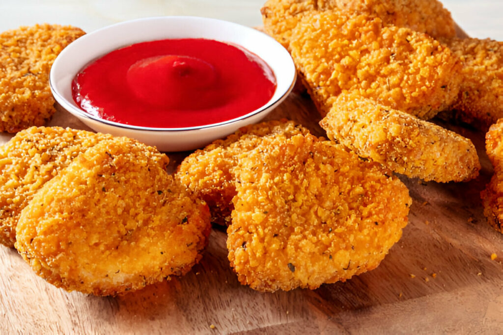 Fried crispy chicken nuggets Recipe