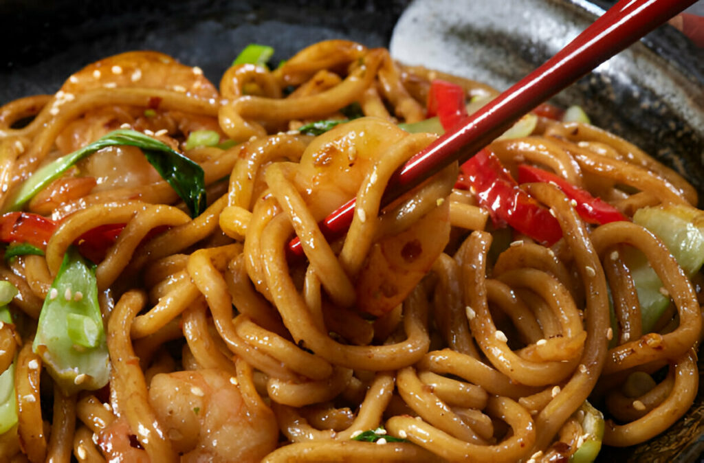 Shrimp with Udon Noodles Recipe