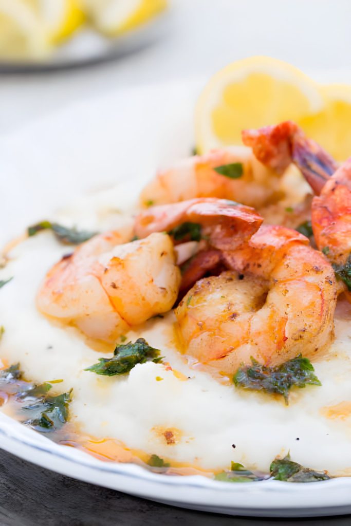 Lemon Garlic Shrimp and Grits Recipe