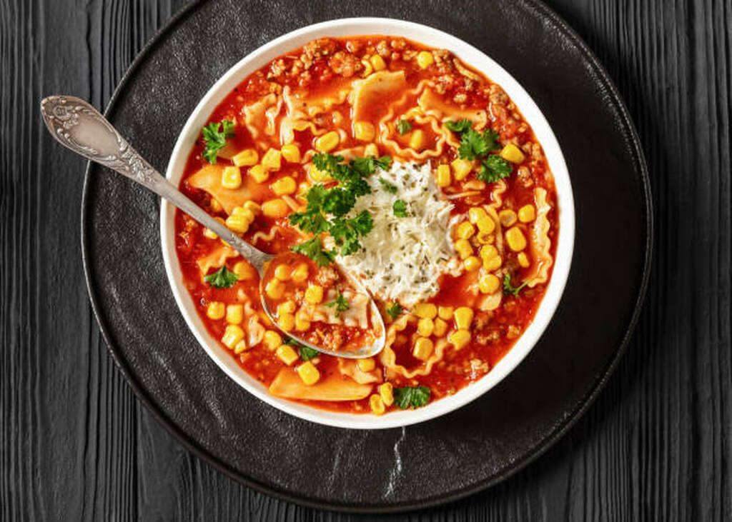 Lasagna Soup with Corn Recipe
