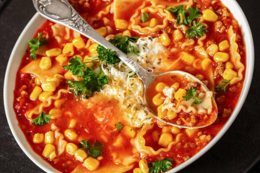 Lasagna Soup with Corn Recipe