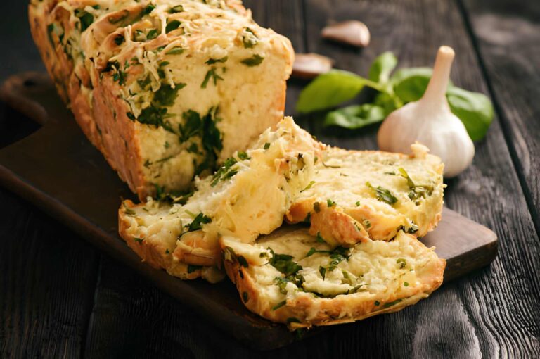 Homemade Herb Bread Loaf with Garlic and Cheese Recipe
